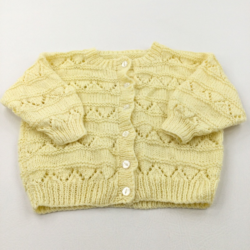Yellow Sparkly Handknitted Cardigan - Girls 2-3 Years