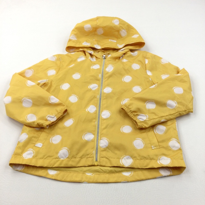 Yellow Spotty Lightweight Showerproof Jacket - Girls 5-6 Years