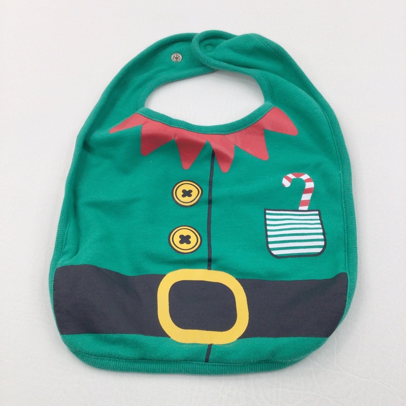 Elf Green Christmas Bib - Boys/Girls One Size