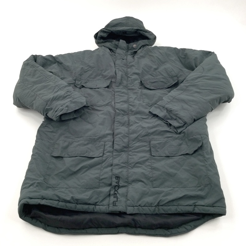 'Flipback' Charcoal Grey Padded Coat with Hood - 11-12 Years
