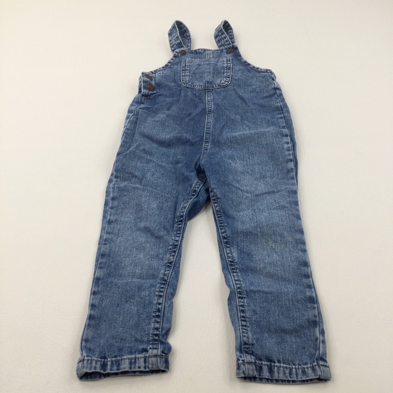 Mid Blue Denim Dungarees - Boys/Girls 3-4 Years