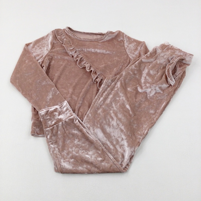 Pale Pink Velour Jumper & Joggers Set - Girls 8-9 Years