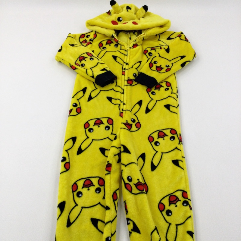 Pokemon's Pikachu Yellow Fluffy Onesie - Boys 7-8 Years