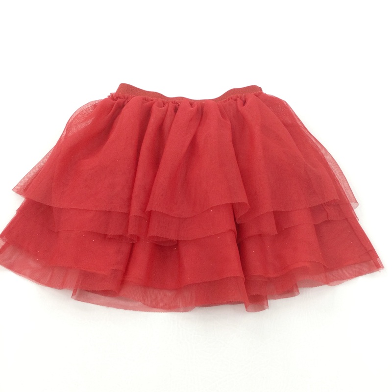 Red Sparkly Net Skirt - Girls 2-3 Years