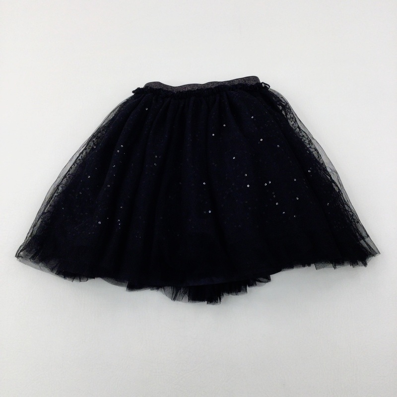 Sparkly Sequinned Black Party Skirt - Girls 8-9 Years
