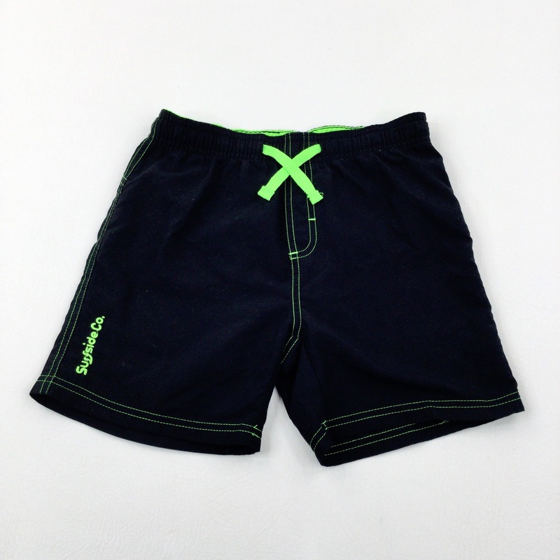 'Surfside Co' Black Swim Shorts - Boys 8-9 Years