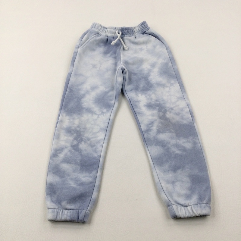 Tie Dye Effect Blue Joggers - Girls 6-7 Years