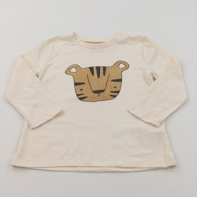 Tiger Beige Long Sleeve Top - Boys/Girls 2-3 Years