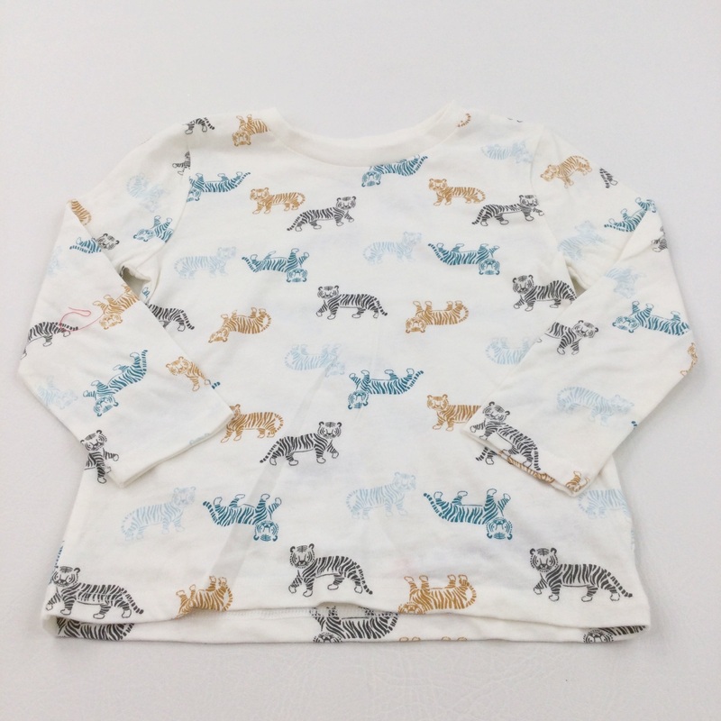 Tigers Beige Long Sleeve Top - Boys/Girls 3 Years