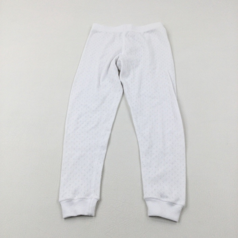 White Thermal Leggings - Girls 6-7 Years