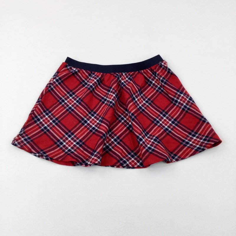 Red Tartan Style Skirt - Girls 9-10 Years
