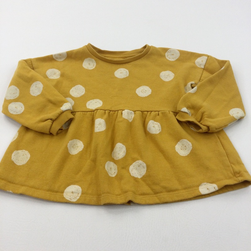 Spotty Mustard Yellow Tunic Sweatshirt - Girls 4-5 Years