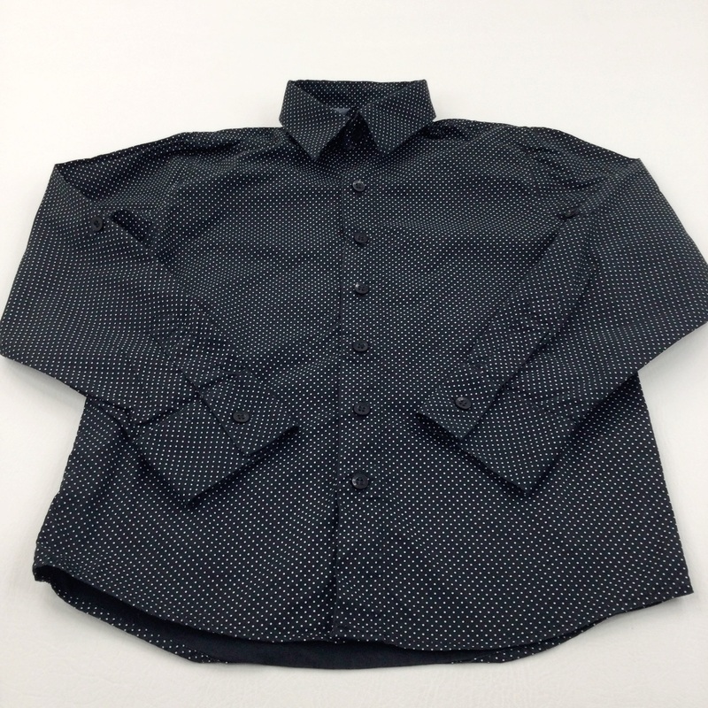 Spotty Navy Cotton Shirt - Boys 8 Years