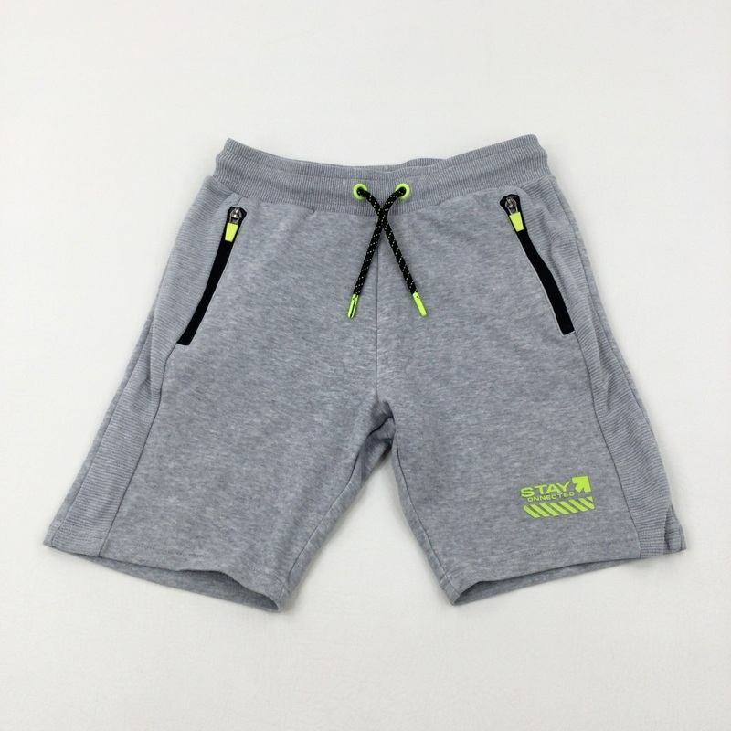 'Stay Connected' Grey Shorts - Boys 9-10 Years