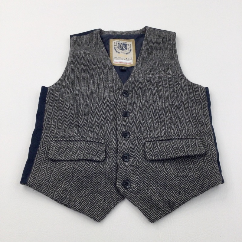 Smart Wool Herringbone Waistcoat - Boys 8 Years