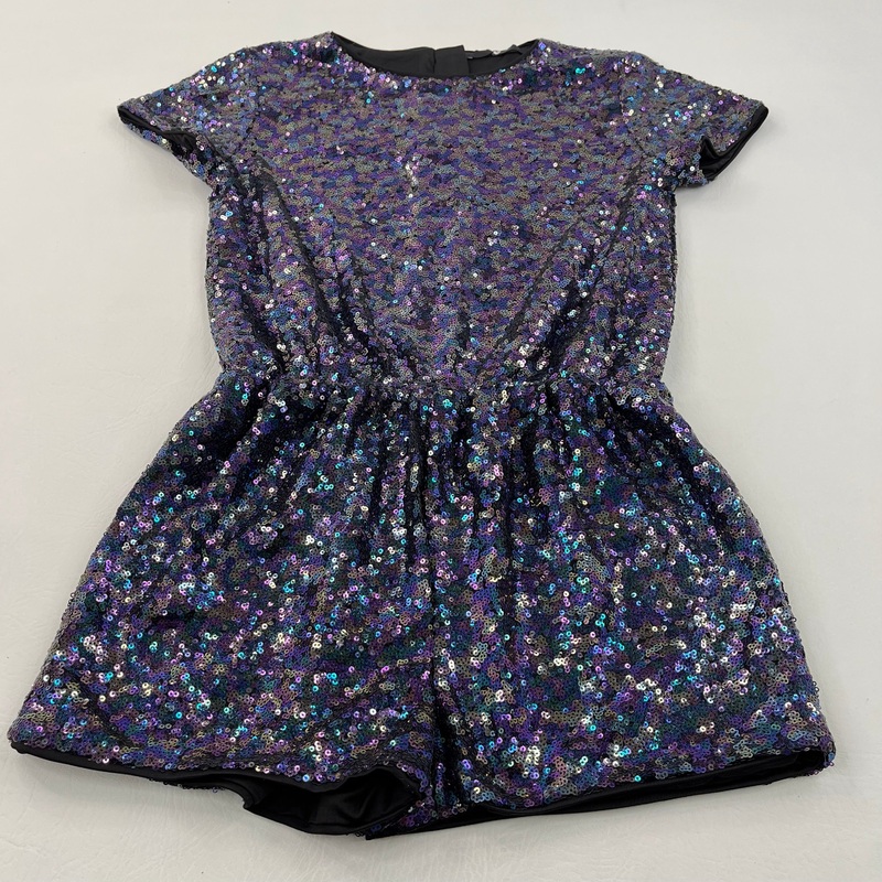 Sequins Purple, Blue & Gold Playsuit - Girls 11 Years