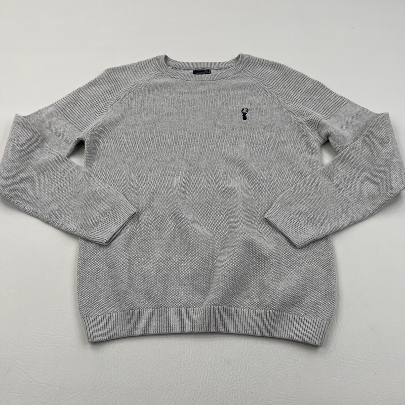 Stag Motif Grey Lightweight Knitted Jumper - Boys 10 Years