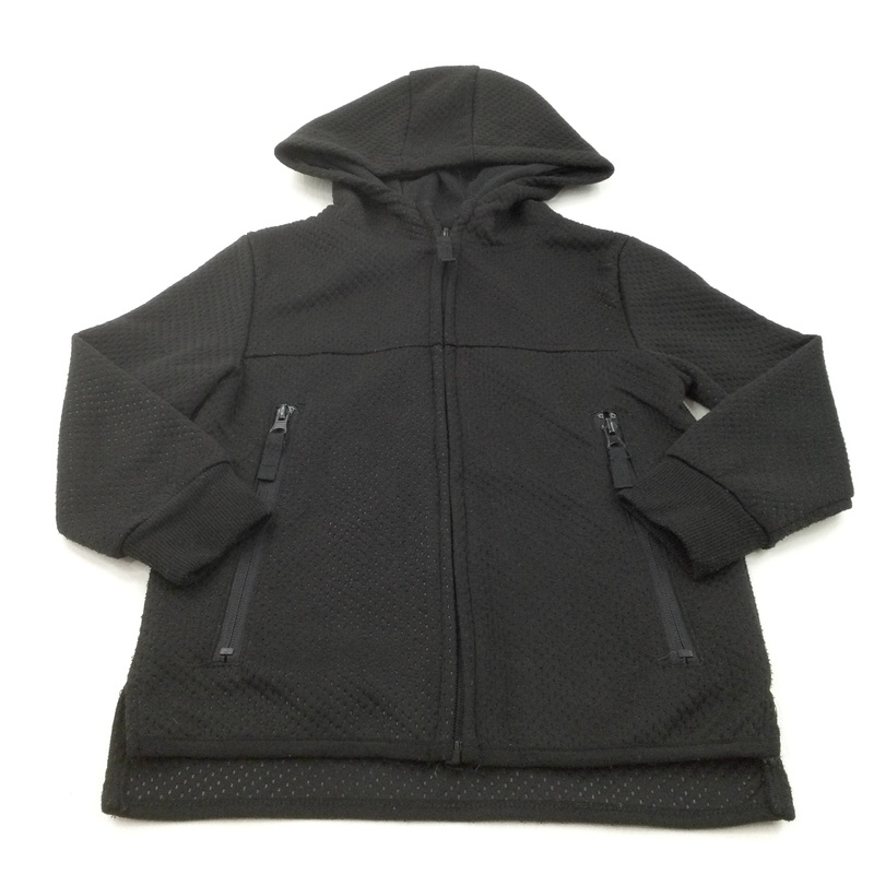 Textured Black Zip Up Thick Hoodie Jumper - Boys 4-5 Years