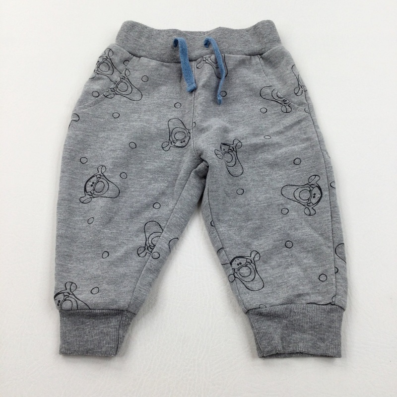 Tigger Grey Lightweight Tracksuit Bottoms - Boys/Girls 6-9 Months