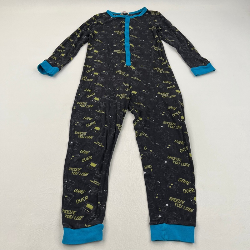 'You Snooze You Lose' Game Controller Black & Blue Jersey Onesie - Boys 9-10 Years
