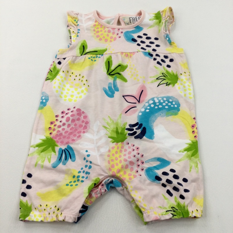 Colourful Fruit Lightweight Jersey Romper - Girls 12-18 Months