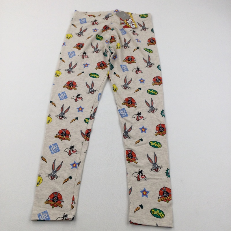 **NEW** Looney Tunes Characters Oatmeal Leggings - Girls 13 Years