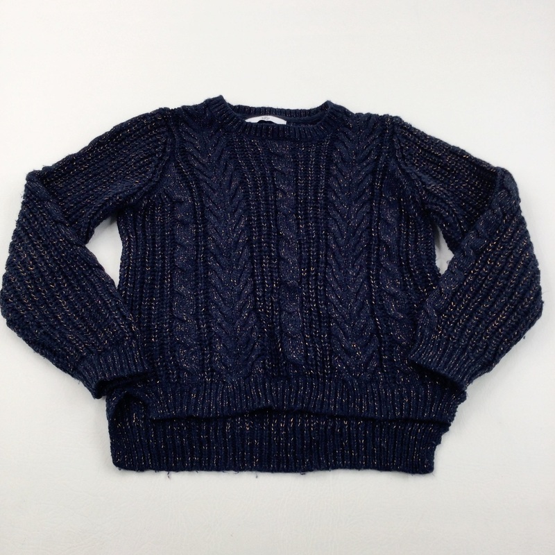 Sparkly Navy & Gold Knitted Jumper - Girls 11-12 Years