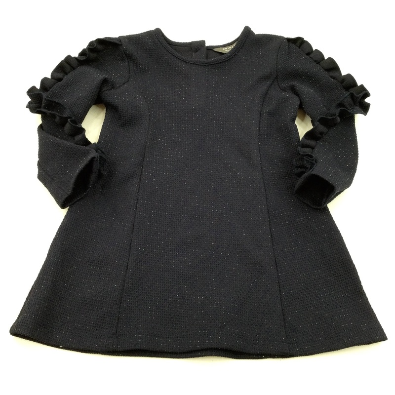 Textured Sparkly Navy Dress - Girls 18-24 Months