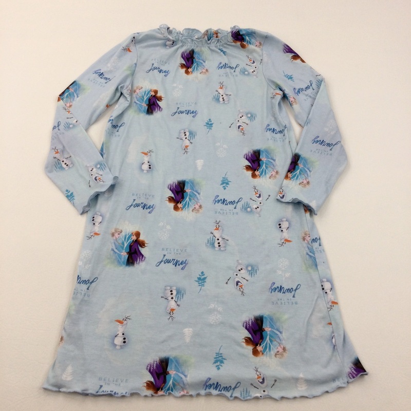 'Believe In The Journey' Frozen Light Blue Nightie - Girls 7-8 Years