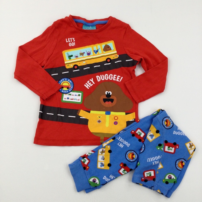 'Hey Duggee' Bus Trip Red & Blue Pyjamas - Boys 3-4 Years