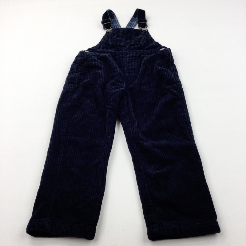 Navy Thick Cord Dungarees - Boys 4-5 Years