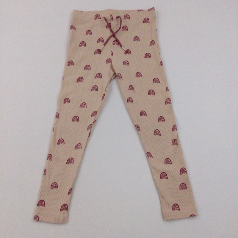 Rainbows Pink Ribbed Leggings - Girls 6-7 Years