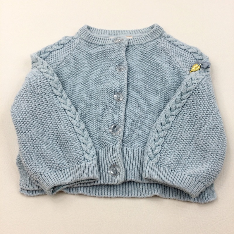 Sparkly Light Blue Knitted Cardigan - Girls 4-5 Years