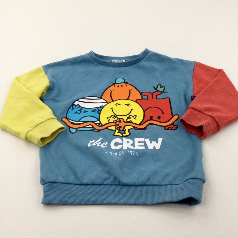 The Crew' Mr Men Blue, Red & Yellow Sweatshirt - Boys 4-5 Years
