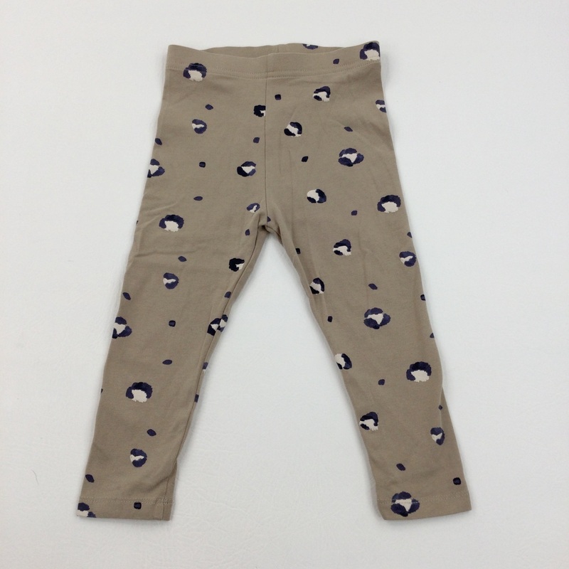 Animal Print Light Brown Leggings - Girls 2-3 Years