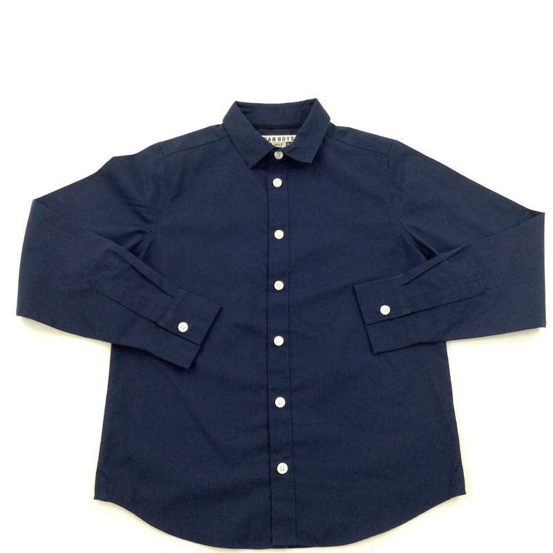 Navy Long Sleeved Shirt - Boys 8-9 Years