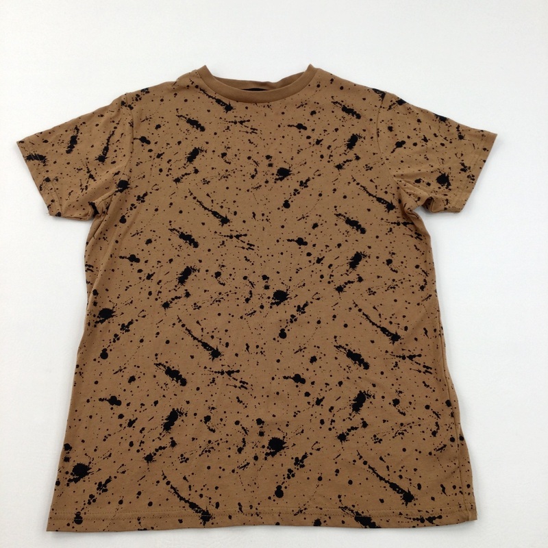 Spattered Black & Brown T-Shirt - Boys 11-12 Years