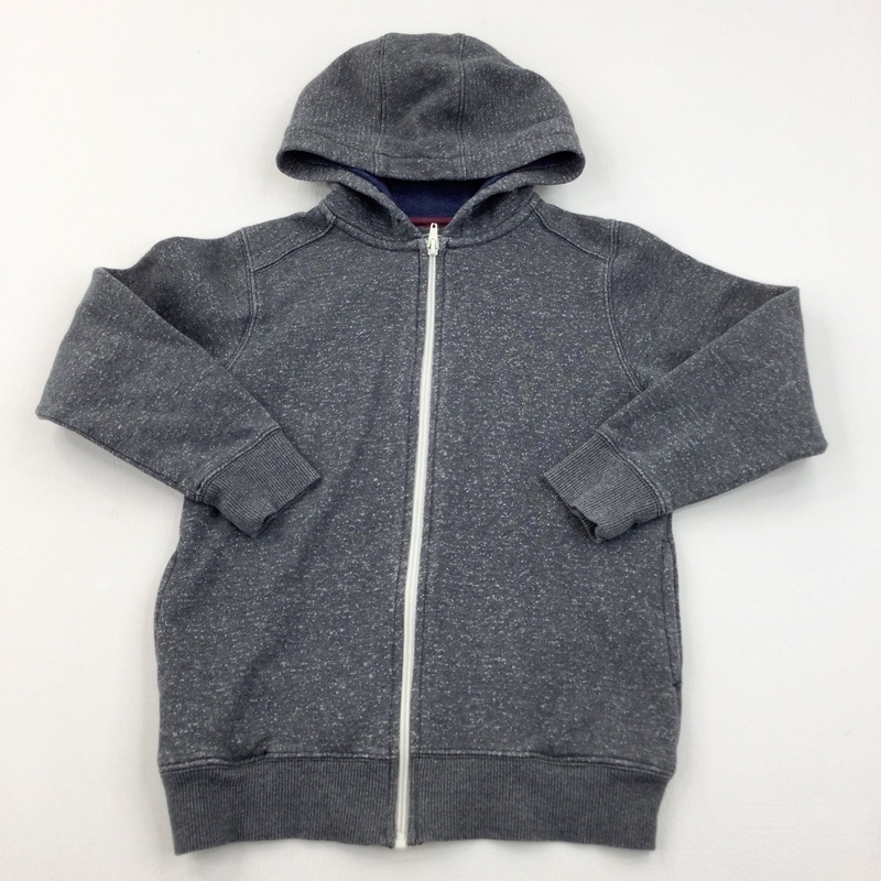 Speckled Grey Zip Up Hoodie - Boys 8-9 Years