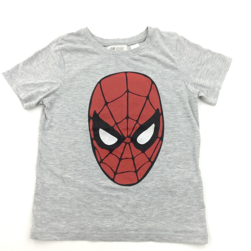 Spider-Man Grey T-Shirt - Boys 4-6 Years