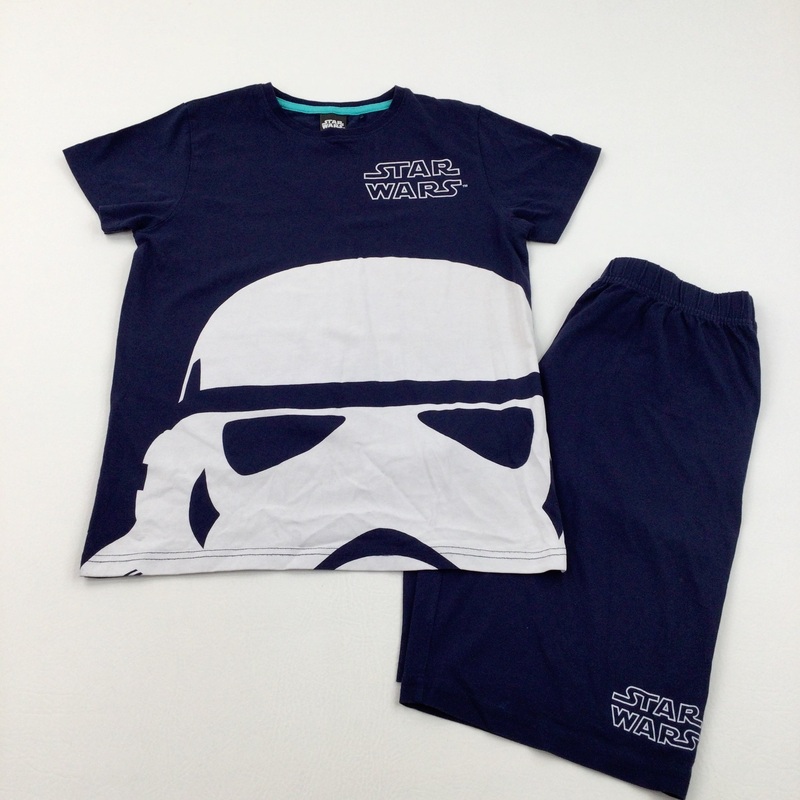 'Star Wars' Navy & White Short Pyjamas - Boys 12 Years