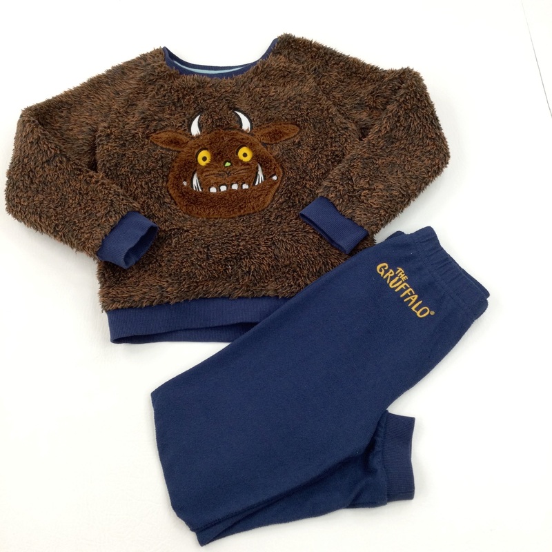 'The Gruffalo' Brown & Navy Fleece Pyjamas - Boys 4-5 Years