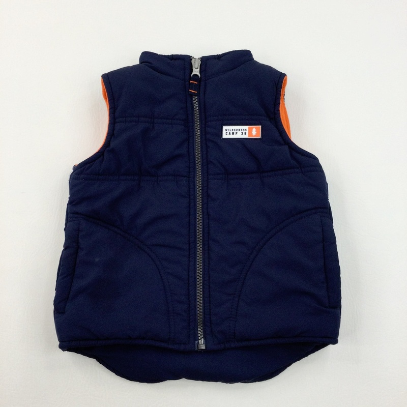 'Wilderness Camp' Navy Fleece Lined Gilet - Boys 3 Years