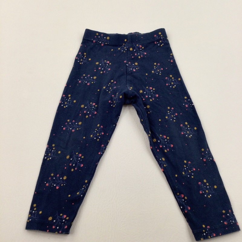 Acorns & Flowers Navy Leggings - Girls 12-18 Months