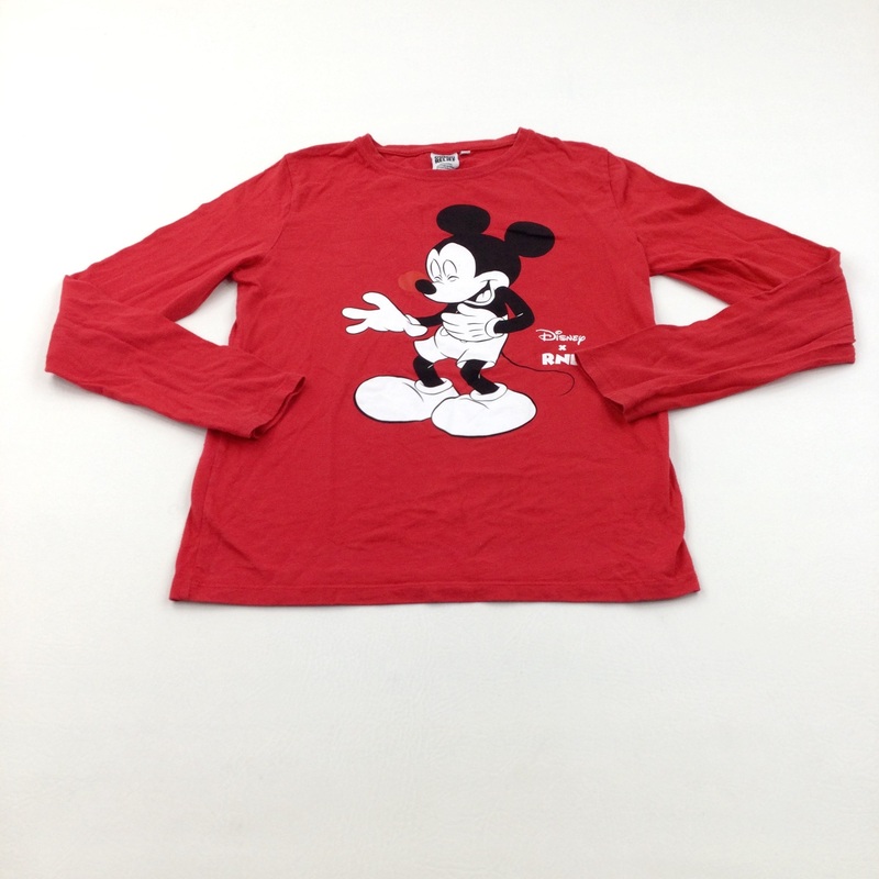'Disney x RND' Mickey Mouse Red Long Sleeve Top - Boys 11-12 Years