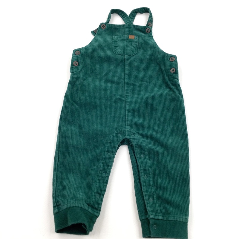 Green Cord Dungarees - Boys 12-18 Months