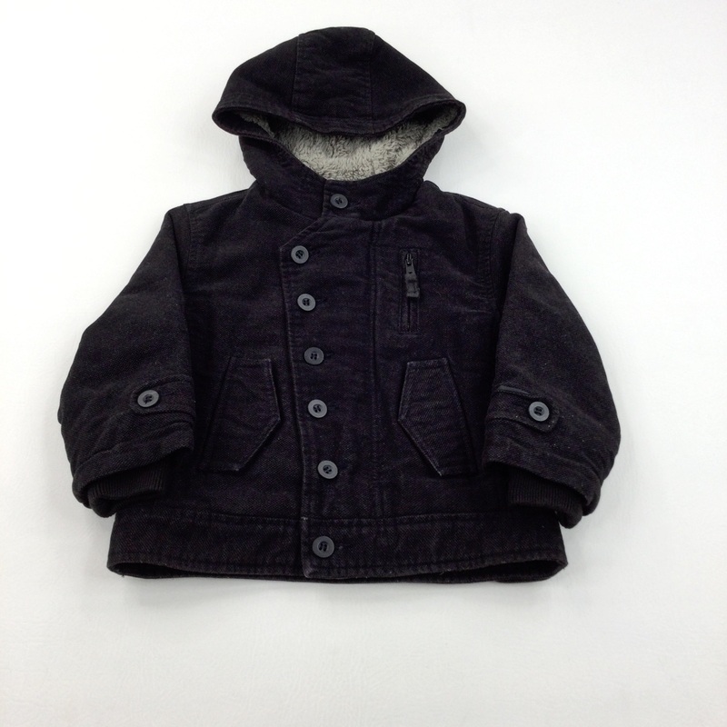 Black Winter Coat - Boys 3-4 Years