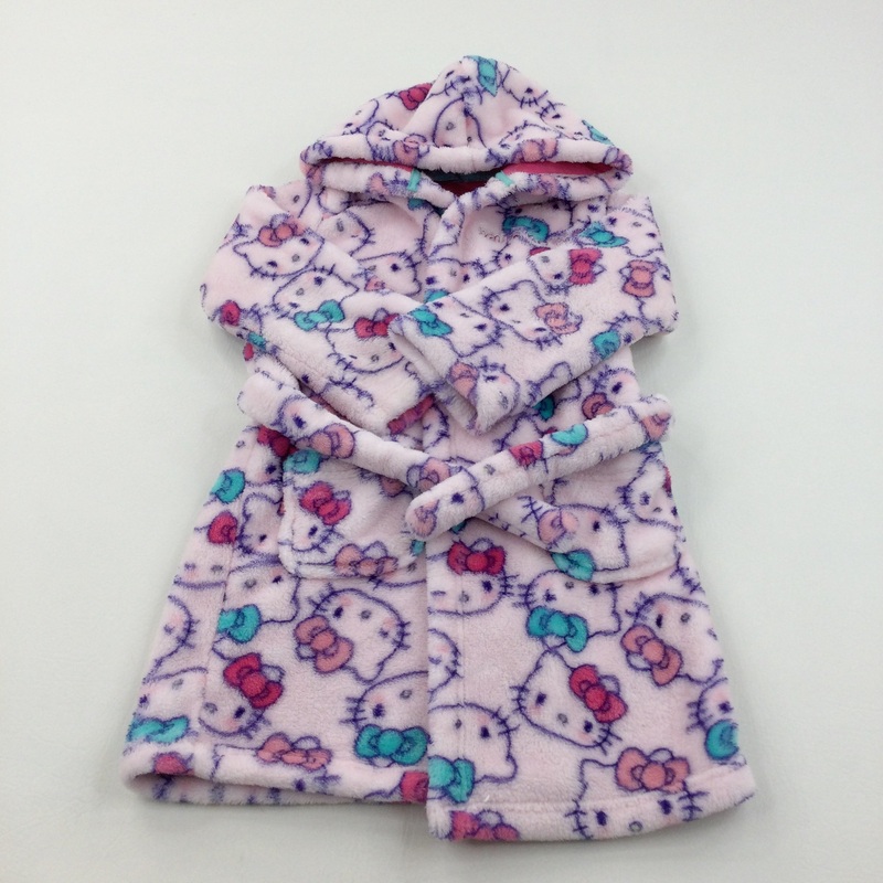 'Hello Kitty' Pink Fleece Dressing Gown - Girls 3-4 Years