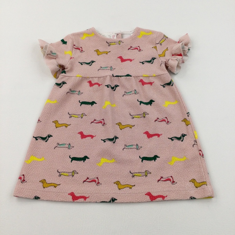 Sausage Dogs Pink Textured Dress - Girls 18-24 Months