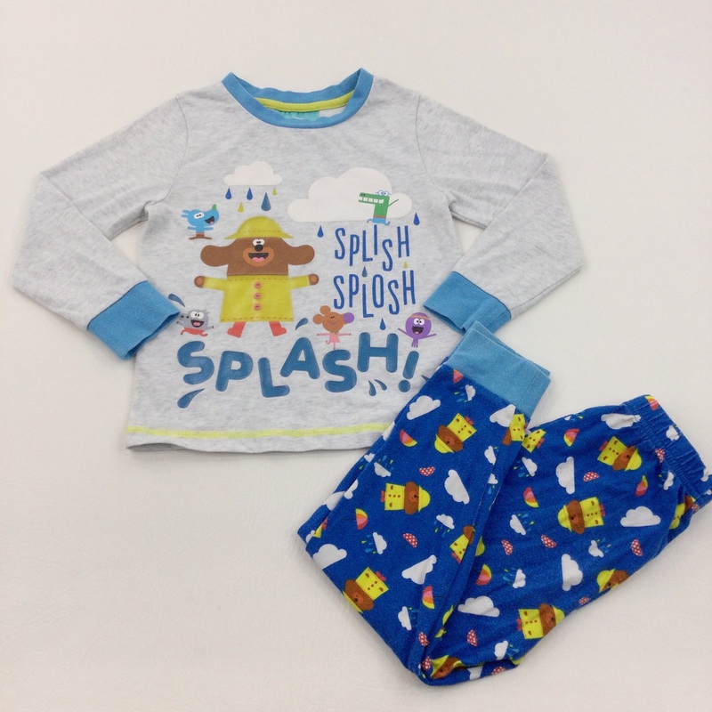 'Splish, Splosh, Splash' Hey Duggee Grey & Blue Pyjamas - Boys 3-4 Years - Boys 3-4 Years