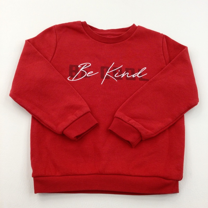 'Be Kind Be Cool' Red Sweatshirt - Boys/Girls 5-6 Years